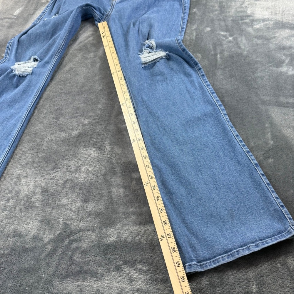 Hollister Soft Stretch Low-Rise Boot Jeans 17R W33 Distressed Mid Rise - Picture 9 of 11